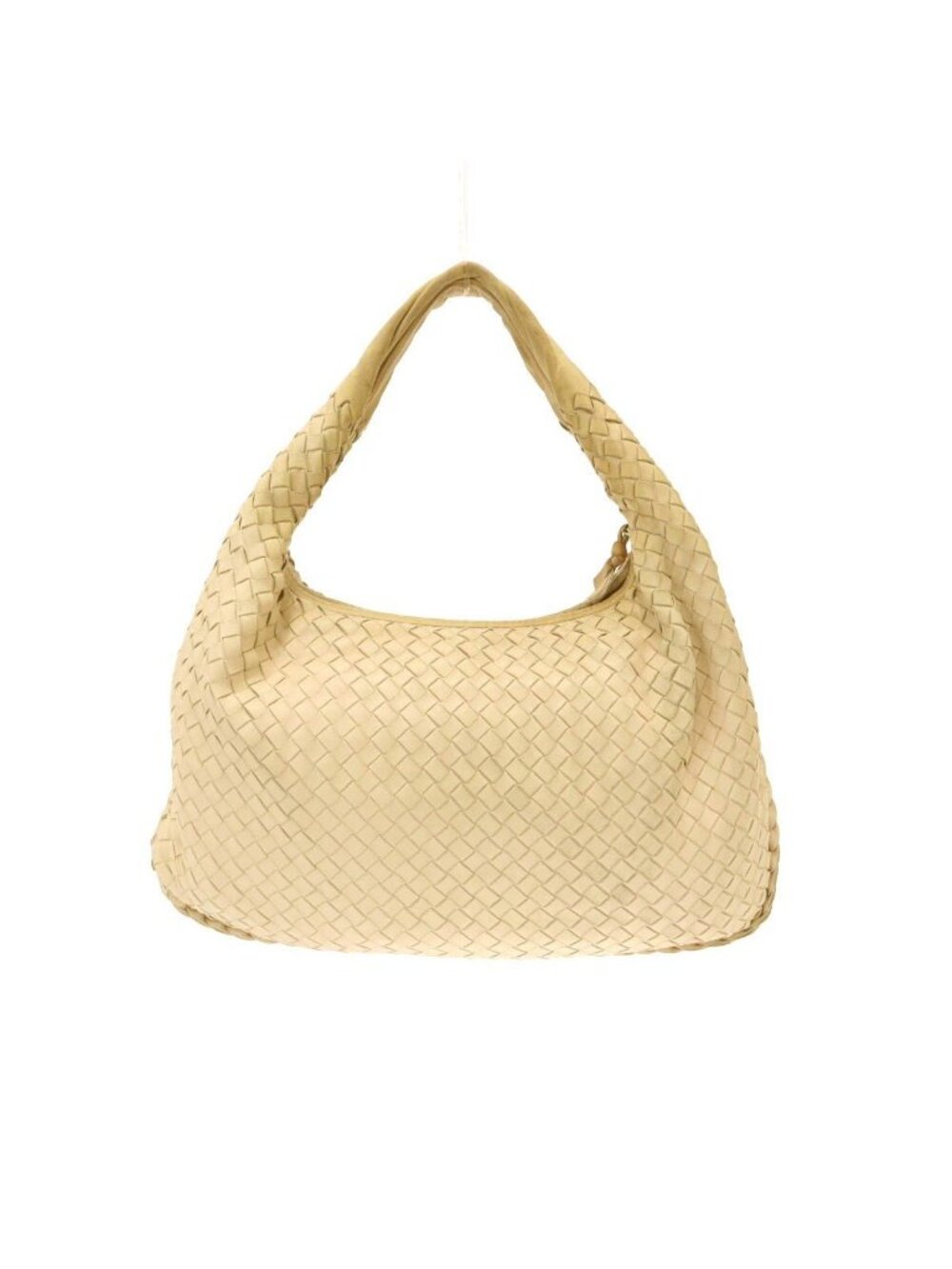 Bottega Veneta Intrecciato Hobo Handbag Ivory